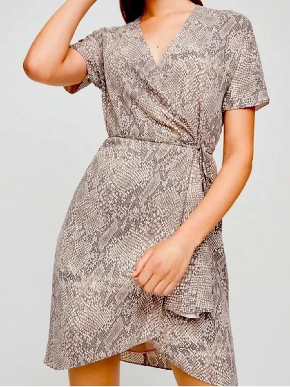 ARITZIA | BABATON WALLACE SNAKE-PRINT WRAP DRESS
